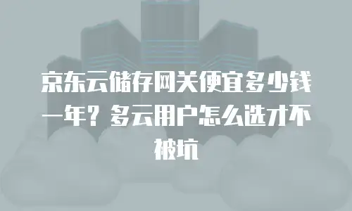 京东云储存网关便宜多少钱一年？多云用户怎么选才不被坑