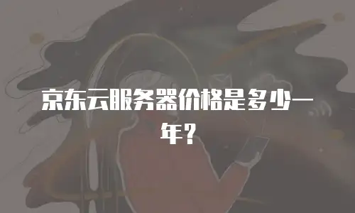 京东云服务器价格是多少一年？