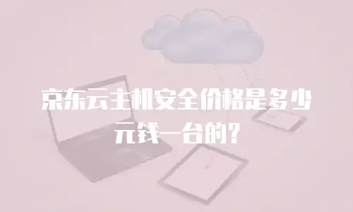 京东云主机安全价格是多少元钱一台的？
