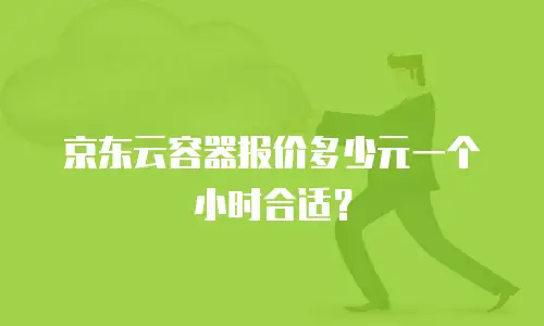 京东云容器报价多少元一个小时合适？