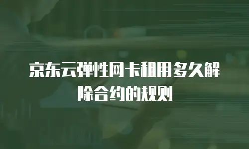 京东云弹性网卡续费多少钱一张？详解费用构成与省钱策略
