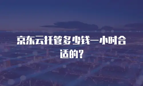 京东云托管多少钱一小时合适的？