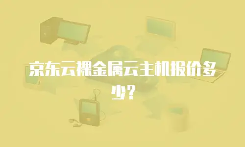 京东云裸金属云主机报价多少？