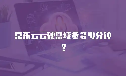 京东云云硬盘续费多少分钟？