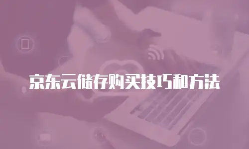 京东云储存购买技巧和方法