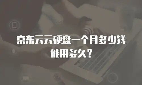 京东云云硬盘一个月多少钱能用多久？