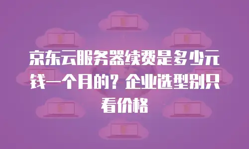 京东云云硬盘续费是多少？详解续费机制与省钱策略
