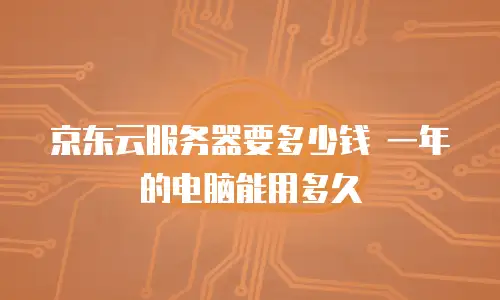 京东云服务器要多少钱 一年的电脑能用多久