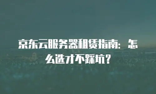 京东云容器租用多少钱一天：全面解析与实用建议