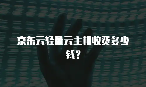 京东云轻量云主机购买流程全解析
