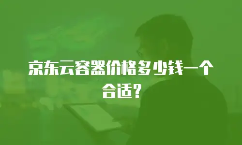 京东云容器价格多少钱一个合适？