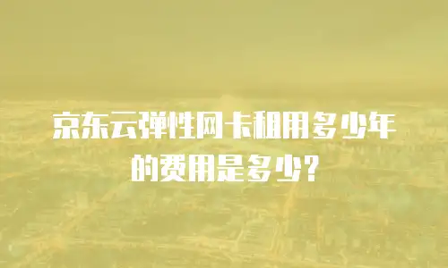 京东云弹性网卡租用多少年的费用是多少？