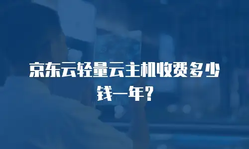 京东云轻量云主机收费多少钱一年？
