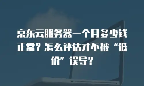 京东云服务器一个月多少钱正常？怎么评估才不被“低价”误导？