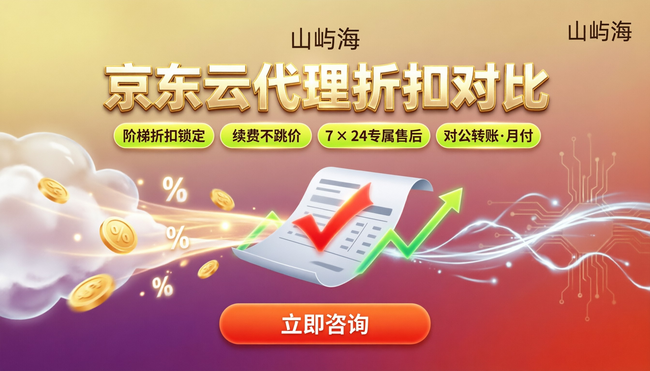 广州京东云代理商优惠多少?山屿海最新折扣对比