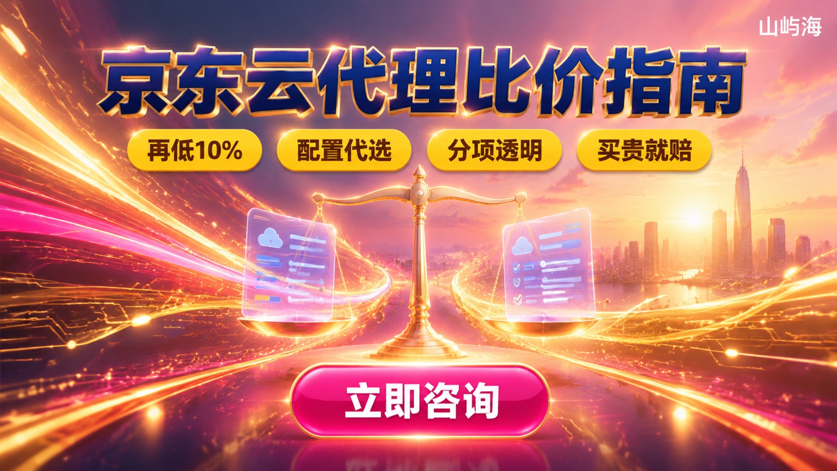 京东云代理商比价方法:同配置年付价与折扣对照